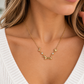 🐶 Collar de Acero Dorado con Perro, Huella y Hueso