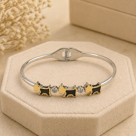 Pulsera Perritos de Acero Inoxidable rígida 1 – Elegante y con Encanto 🐶✨