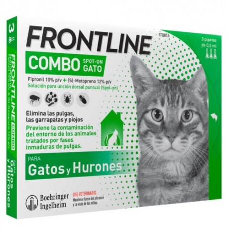 FRONTLINE COMBO SPOT-ON GATOS 3 PIPETAS