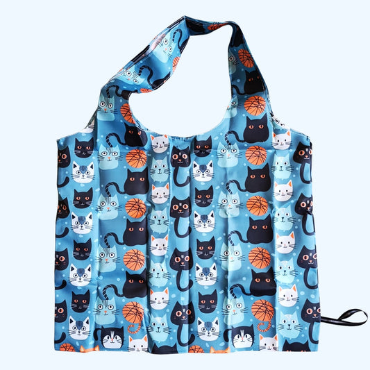 Bolsa de la Compra Reutilizable Gatitos Azul