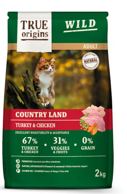 TRUE ORIGINS WILD ADULT POLLO Y PAVO PIENSO PARA GATOS