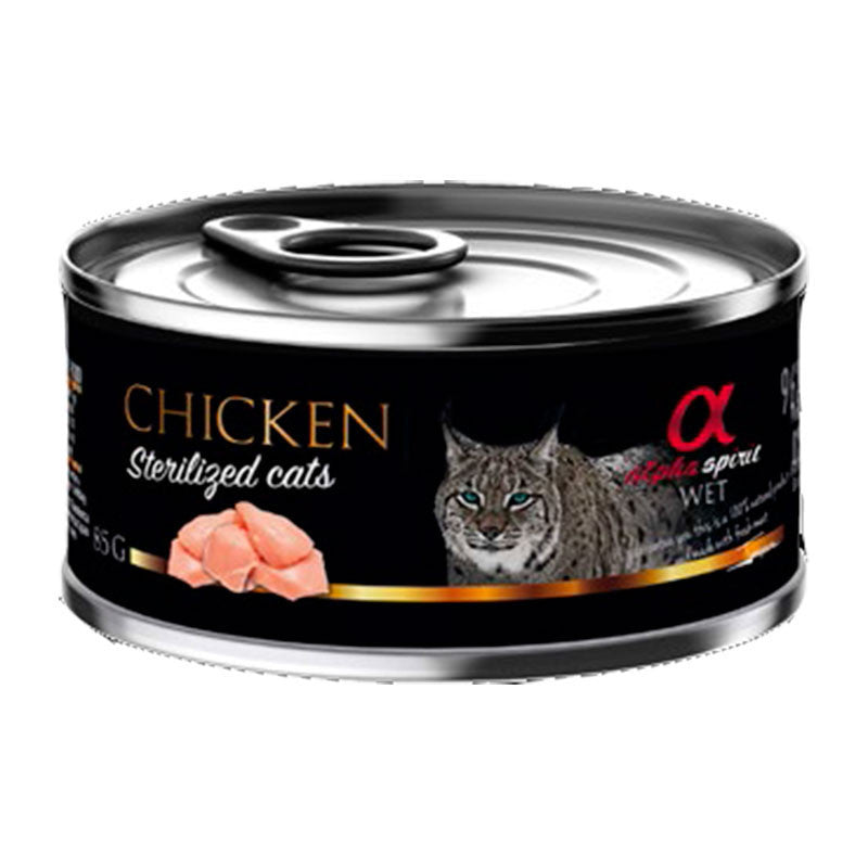 Alpha Lata Gato Esteril. Pollo 18x85gr