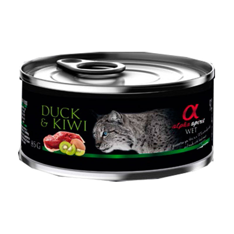 Alpha Lata Gato Pato Kiwi 18x85gr