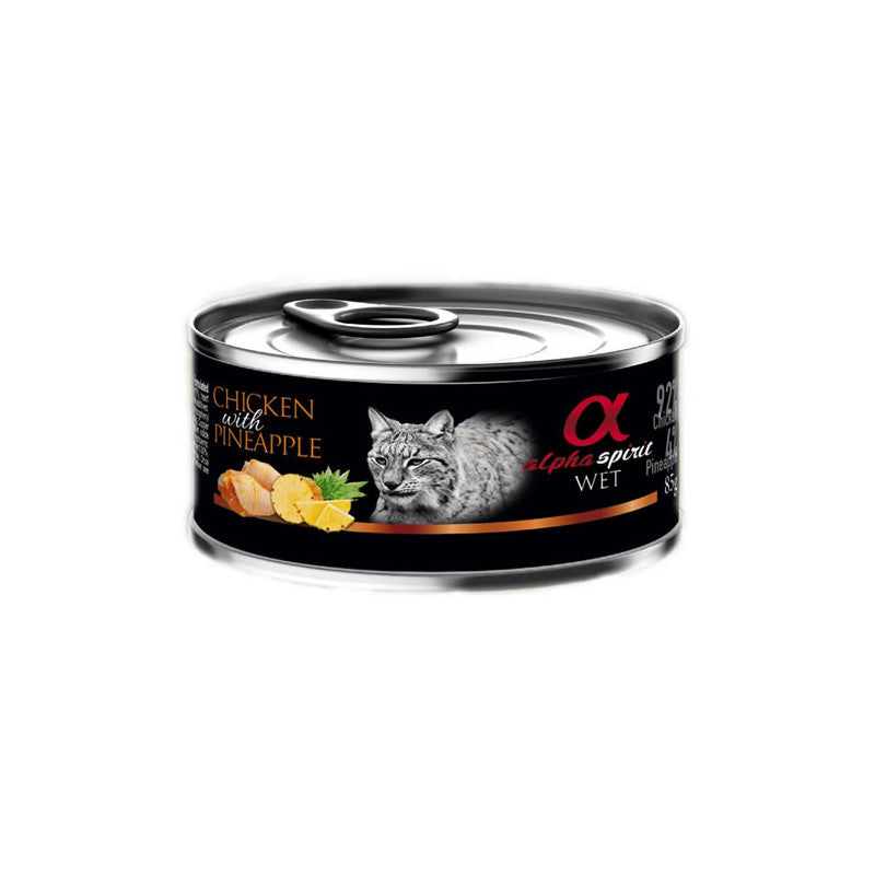 Alpha Lata Gato Pollo Piña 18x85gr