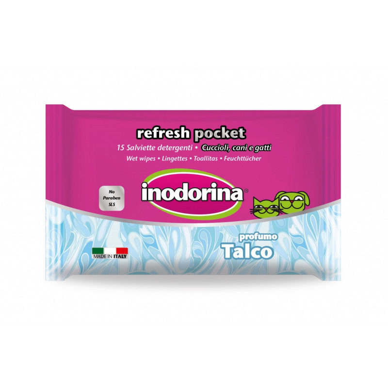 Inodorina toallitas refresh talco pocket 15 uds